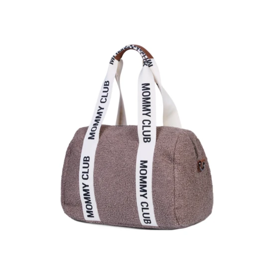 Childhome Mommy Club Signature Teddy Soft Brown – Wickeltasche 38×27×21 cm