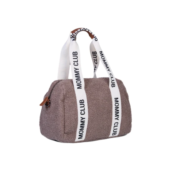 Childhome Mommy Club Signature Teddy Soft Brown – Wickeltasche 38×27×21 cm