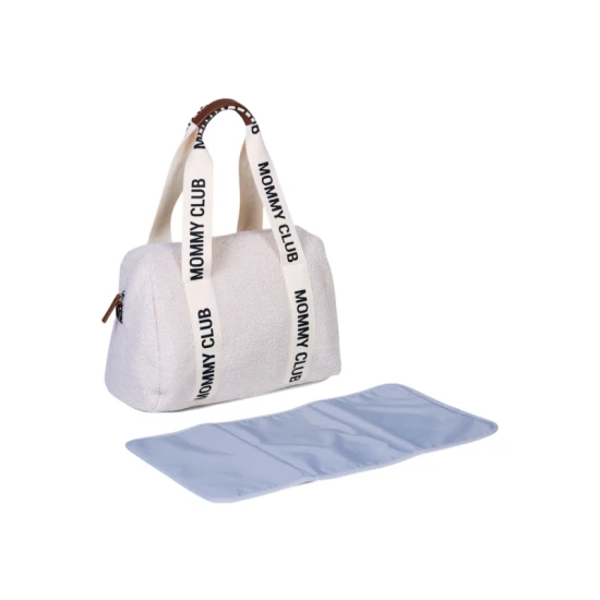 Childhome Mommy Club Signature Teddy Off White – Wickeltasche 38×27×21 cm