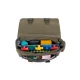Childhome Canvas Khaki – Schultasche mit Reflex-Regenhülle 39×31×12 cm