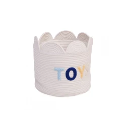 Spielzeugkorb Flower Off White 30x30x30 cm