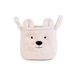 Spielzeugkorb Teddy Off White 25x20x20 cm