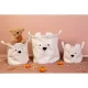 Spielzeugkorb Teddy Off White 25x20x20 cm