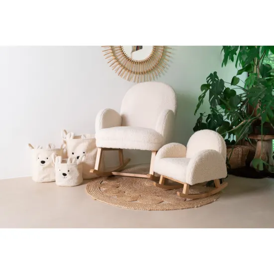 Spielzeugkorb Teddy Off White 25x20x20 cm