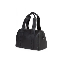 Mommy Club Signature Wickeltasche aus veganem Leder in Schwarz