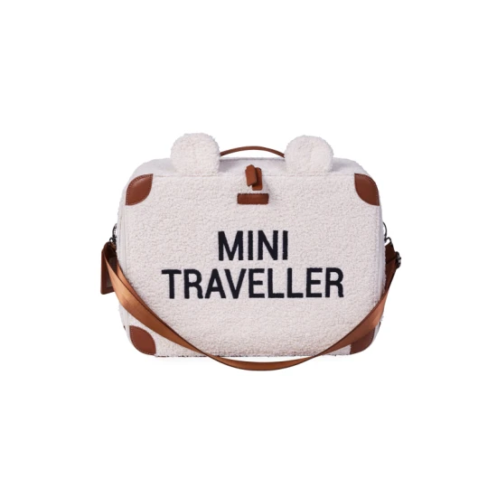 Kinderreisekoffer Teddy Off White, ideal für Kinder zum Reisen.