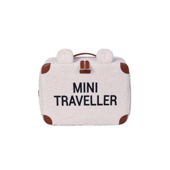 Kinderreisekoffer Teddy Off White, ideal für Kinder zum Reisen.