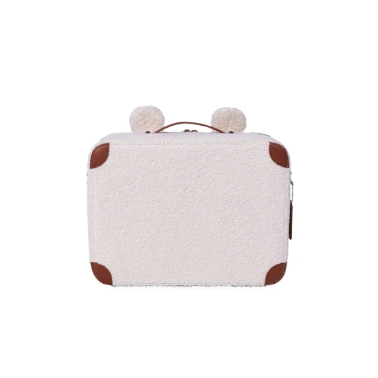 Kinderreisekoffer Teddy Off White, ideal für Kinder zum Reisen.