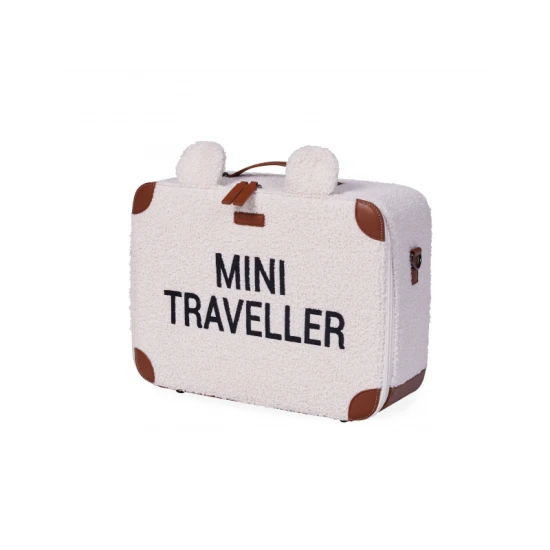 Kinderreisekoffer Teddy Off White, ideal für Kinder zum Reisen.