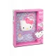B6-Notizbuch mit 3D-Figur Blau Hello Kitty Pastel Pink