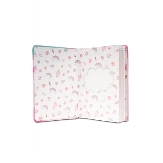 B6-Notizbuch mit 3D-Figur Rosa Hello Kitty Pastel Pink