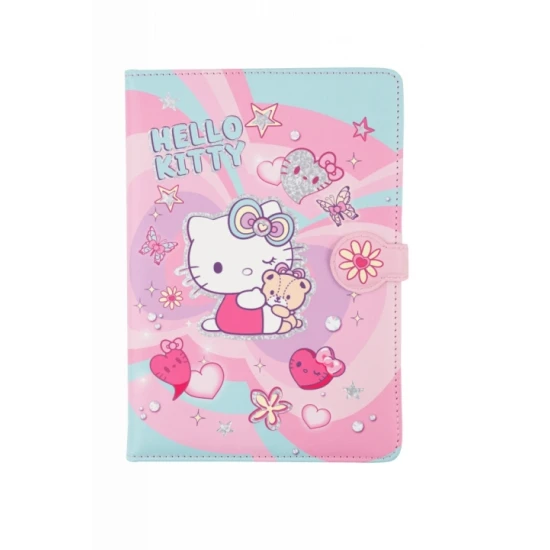 Notizbuch mit Magnetverschluss Heart Hello Kitty Pastel Pink