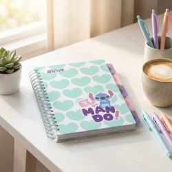 B5-Spiralnotizbuch mit Stitch Pastel-Registerkarten