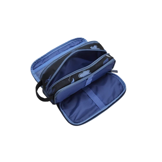 Das hochwertige Federmäppchen „Dinosaurier Dunkelblau“ ist ein Muss für jedes Schulkind.