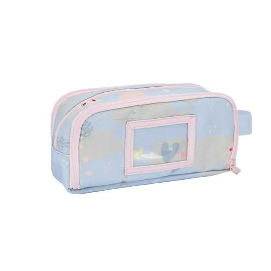 Ein hochwertiges blaues Federmäppchen „Meerjungfrau“ ist ein Muss für jedes Schulkind.