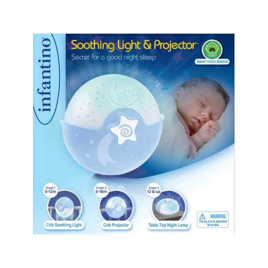 Nachtlampe mit Projektion Blau