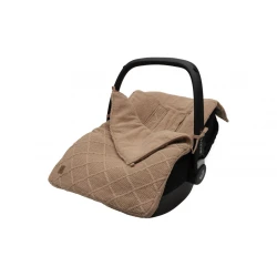 Fußsack für den Autositz Check Knit Biscuit