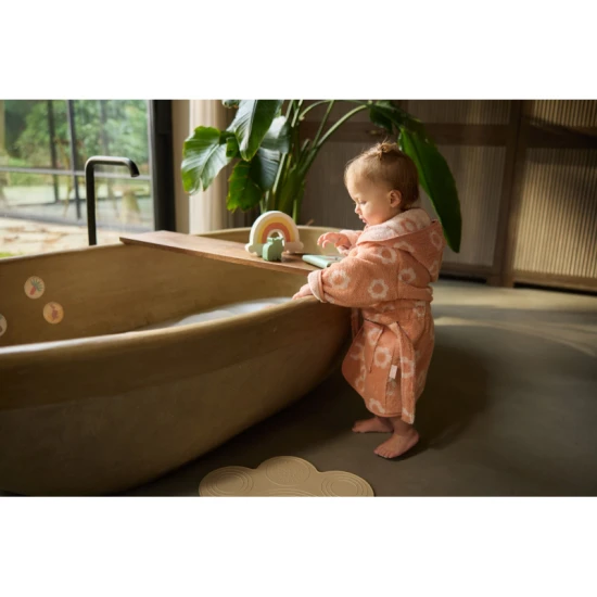 Frottee-Bademantel 1-2 Jahre Jacquard Flower Frottee-Bademantel 1-2 Jahre Jacquard Flower