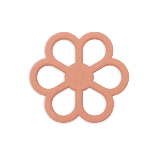 Silikon-Beißring Flowers Coral Rose