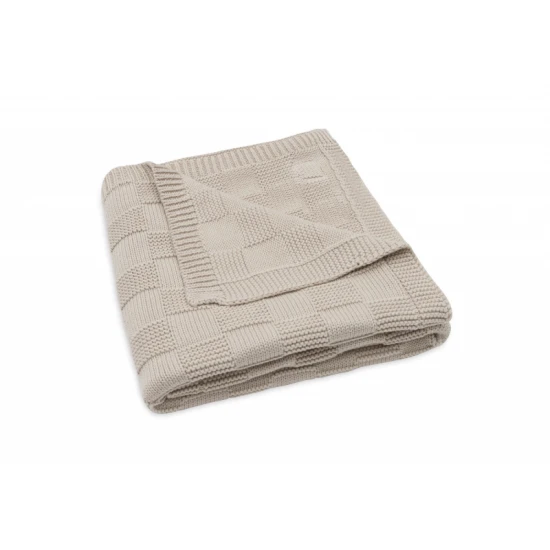 Decke 75x100cm Box Knit Warm Sand