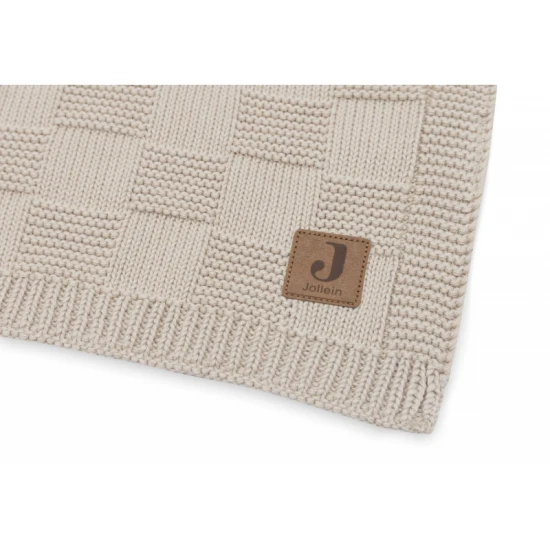 Decke 75x100cm Box Knit Warm Sand