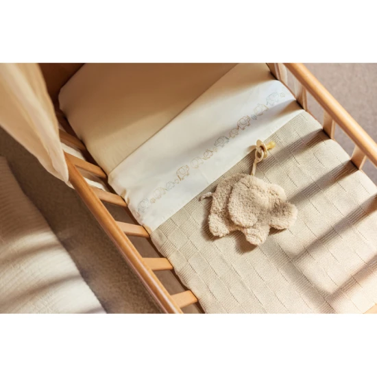 Decke 75x100cm Box Knit Warm Sand