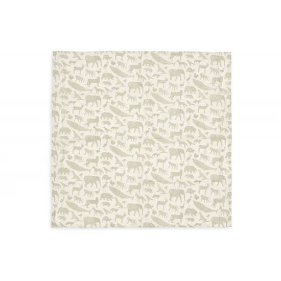 Mullwindeln 3 Stück 70x70 cm Animals Olive Green Mullwindeln 3 Stück 70x70 cm Animals Olive Green