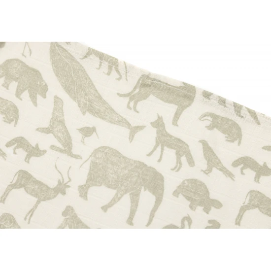 Mullwindeln 3 Stück 70x70 cm Animals Olive Green Mullwindeln 3 Stück 70x70 cm Animals Olive Green