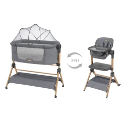 Babybett und Hochstuhl 2-in-1 Sleat Me Grey