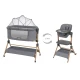 Babybett und Hochstuhl 2-in-1 Sleat Me Grey - KikkaBoo 31003020109KB