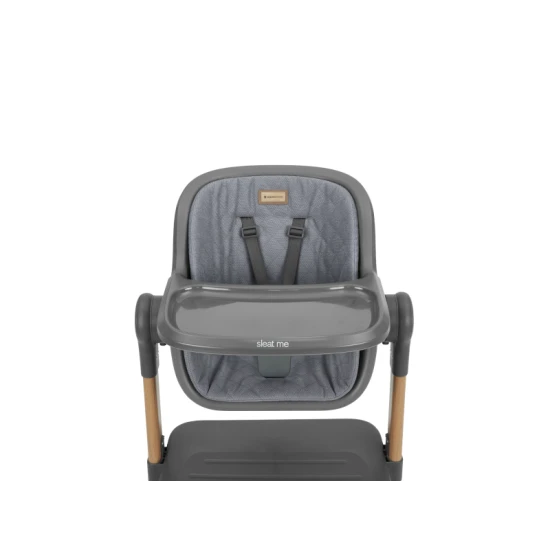 Babybett und Hochstuhl 2-in-1 Sleat Me Grey - KikkaBoo 31003020109KB
