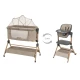 Babybett und Hochstuhl 2-in-1 Sleat Me Beige - KikkaBoo 31003020110KB