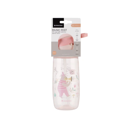 Trinkbecher mit Silikon-Trinktülle 450 ml 12M+ Music Fest Pink Trinkbecher mit Silikon-Trinktülle 450 ml 12M+ Music Fest Pink - KikkaBoo 31302030066KB
