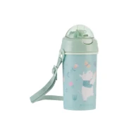Trinkbecher mit Silikon-Trinkhalm und Trageband 450 ml Music Fest Mint