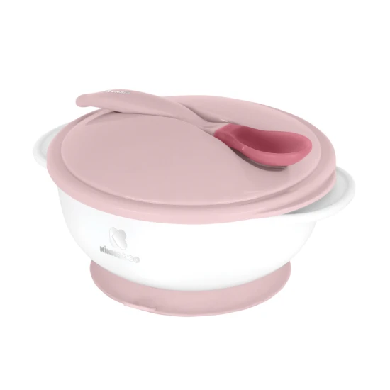 Schale mit Saugnapf, Deckel und Löffel mit Temperatursensor Pink Schale mit Saugnapf, Deckel und Löffel mit Temperatursensor Pink - KikkaBoo 31302040076KB