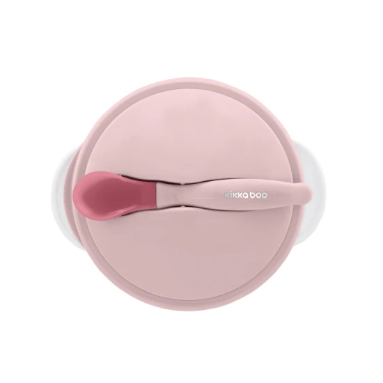 Schale mit Saugnapf, Deckel und Löffel mit Temperatursensor Pink Schale mit Saugnapf, Deckel und Löffel mit Temperatursensor Pink - KikkaBoo 31302040076KB