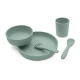 Ess-Set 5-teilig Platinum Silicone Sage - KikkaBoo 31302050001KB
