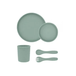 Ess-Set 5-teilig Platinum Silicone Sage