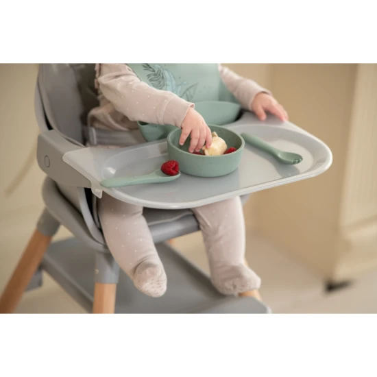 Ess-Set 5-teilig Platinum Silicone Sage - KikkaBoo 31302050001KB