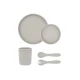 Essgeschirr-Set 5-teilig Platinum Silicone Sand - KikkaBoo 31302050002KB