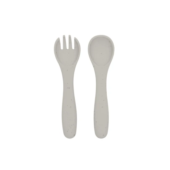 Essgeschirr-Set 5-teilig Platinum Silicone Sand - KikkaBoo 31302050002KB
