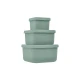 Snackbox-Set 3-teilig Platinum Silicone Sage - KikkaBoo 31302050009KB