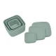 Snackbox-Set 3-teilig Platinum Silicone Sage - KikkaBoo 31302050009KB