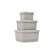 Snackbox-Set 3-teilig Platinum Silicone Sand