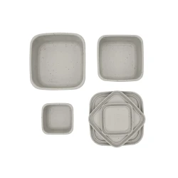 Snackbox-Set 3-teilig Platinum Silicone Sand
