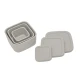Snackbox-Set 3-teilig Platinum Silicone Sand - KikkaBoo 31302050010KB