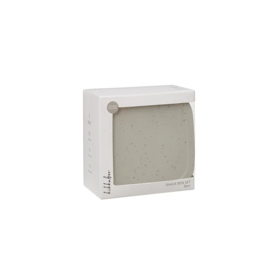 Snackbox-Set 3-teilig Platinum Silicone Sand - KikkaBoo 31302050010KB