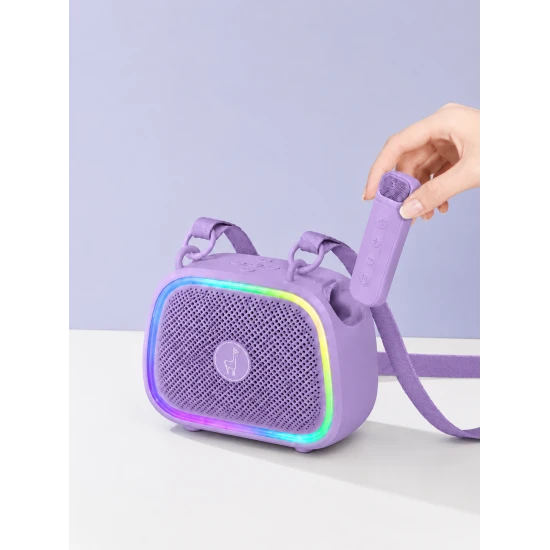 Bluetooth Karaoke-Set Star Purple mit Mikrofon