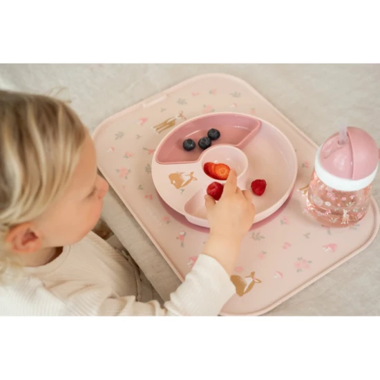 Sicherer und langlebiger Fairy Garden Kinderteller mit Unterteilung, geeignet für Spülmaschine und Mikrowelle