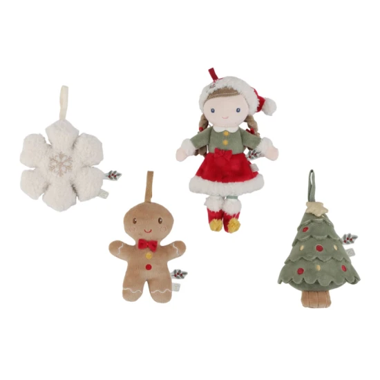 Weihnachtsplüschdekorationen Rosa